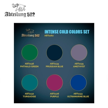 Preview: AK Interactive Intense Cold Color Set incl. 6x 20ml (g.p. 1L= 241,67€)